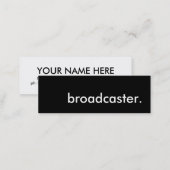 broadcaster. mini business card (Front/Back)