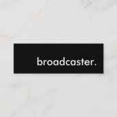 broadcaster. mini business card (Front)