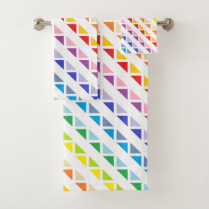 Broader Spectrum Rainbow Abstract Bath Towel Set