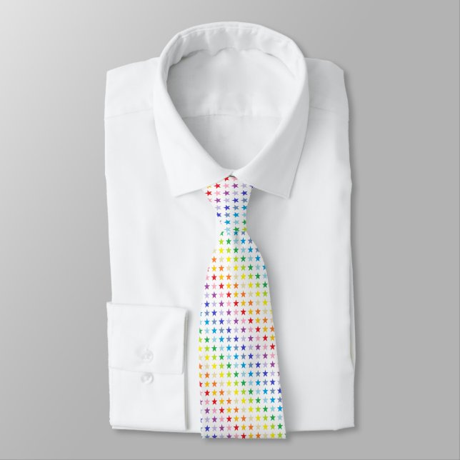 Broader Spectrum Rainbow Stars Tie (Tied)