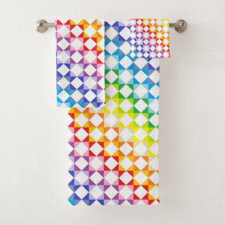 Broader Spectrum Rainbow White Diamonds Bath Towel Set