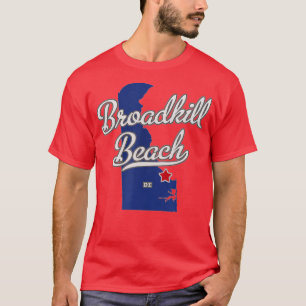 Broadkill Beach Delaware DE Map T-Shirt