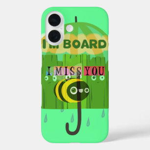 Broadly Speaking I miss You: Inspirational Text  iPhone 16 Case