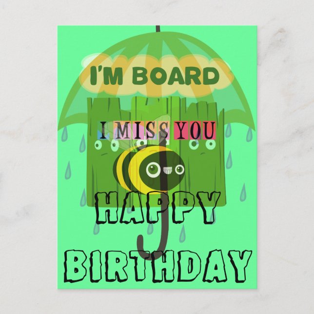 Broadly Speaking I miss You: Inspirational Text  Postcard (Front)