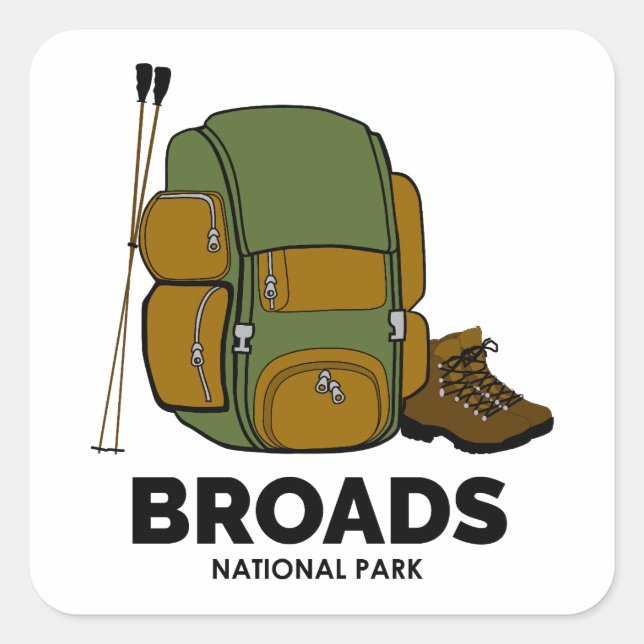 Broads National Park Backpack Square Sticker (Front)