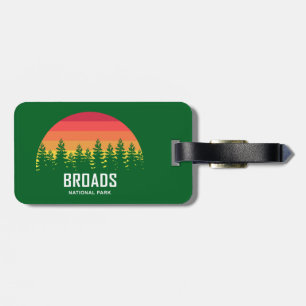 Broads National Park Rainbow Trees Luggage Tag