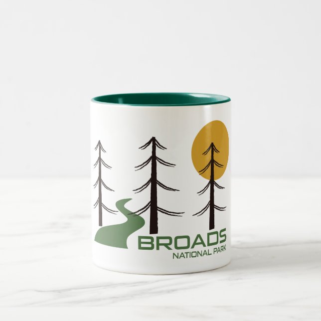 Broads National Park Trail Two-Tone Coffee Mug (Center)