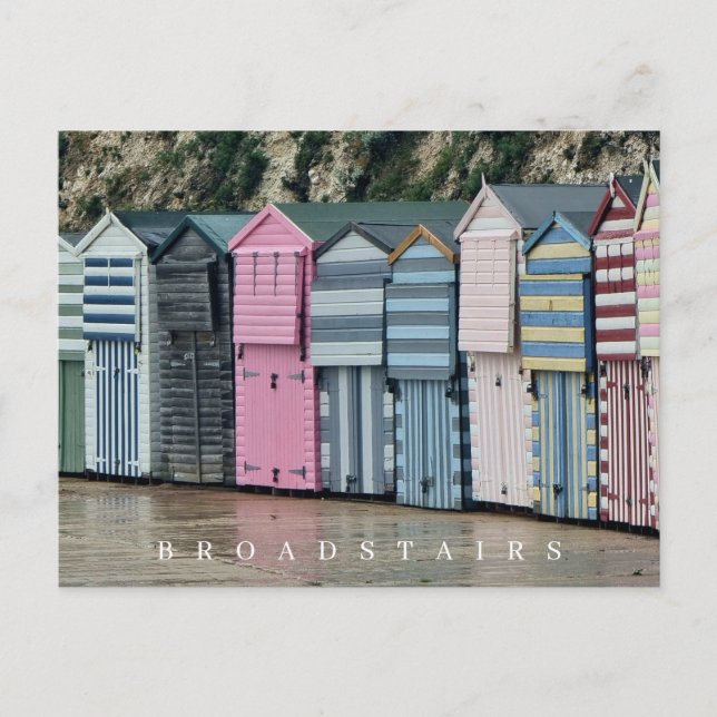Broadstairs beach huts view postcard (Front)
