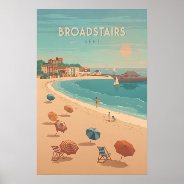 Broadstairs Seaside Travel Poster (Front)