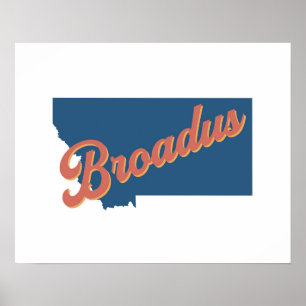 Broadus, Montana state print