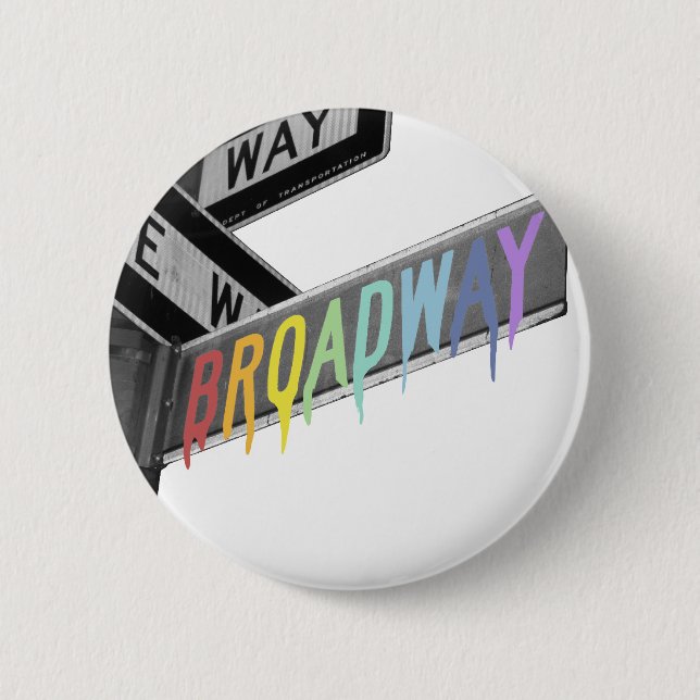 Broadway 6 Cm Round Badge (Front)