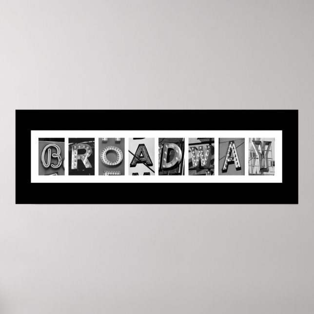 BROADWAY Architectural Typography Poster (Front)