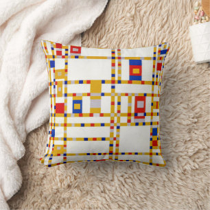 Broadway Boogie Woogie Piet Mondrian Cushion