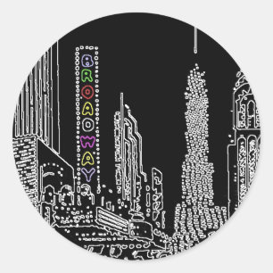 Broadway Bound Classic Round Sticker