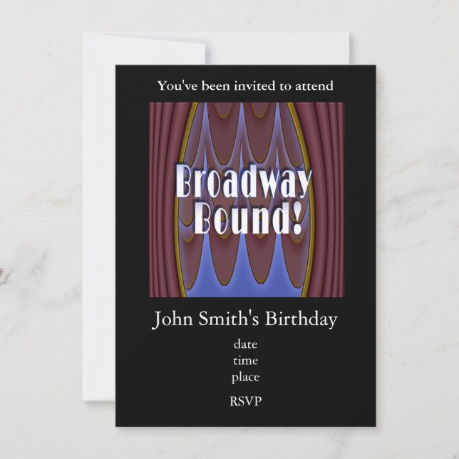 Broadway Bound! Invitation (Front)