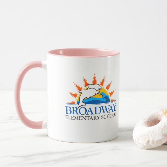 Broadway Elementary School Colour logo Mug (With Donut)