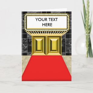 Broadway Lights Marquee Customisable Blank Inside Card