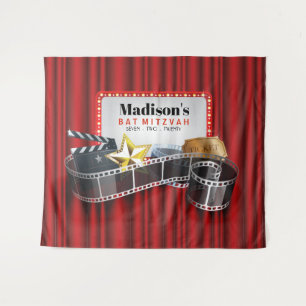 BROADWAY MARQUEE Bat Mitzvah Photo Booth Backdrop Tapestry