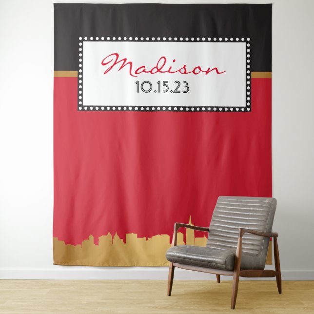 BROADWAY MARQUEE NEW YORK Photo-Op Backdrop Tapestry (In Situ)