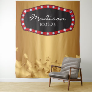 BROADWAY MARQUEE Photo-Op Backdrop Tapestry