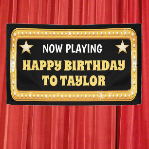 Broadway Marquee with custom text Banner