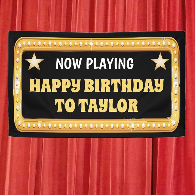 Broadway Marquee with custom text Banner (Creator Uploaded)