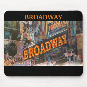 Broadway Neon Lights Mouse Pad