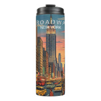Broadway New York Travel Art Vintage