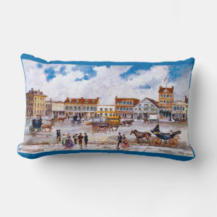 Broadway NYC 1810 Throw Pillow
