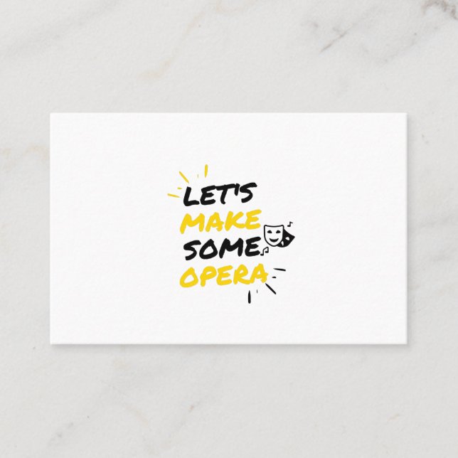 Broadway opera theatre business card (Front)