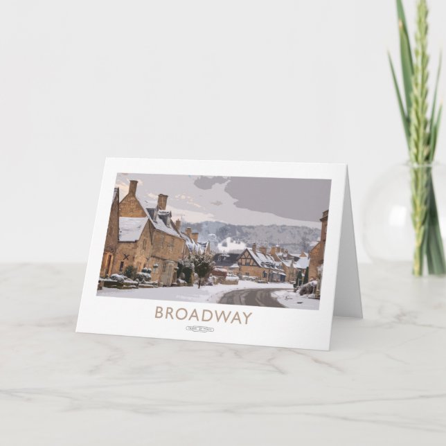 Broadway Railway Poster Thank You Card (Front)