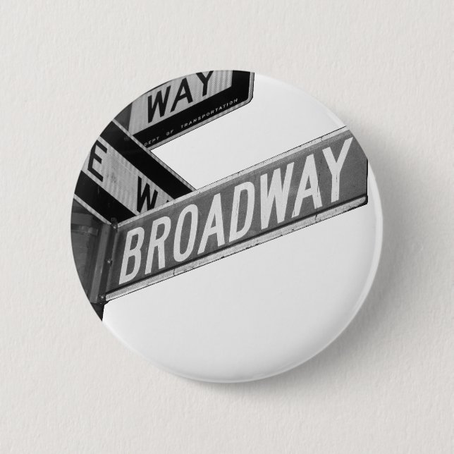 Broadway Sign 6 Cm Round Badge (Front)