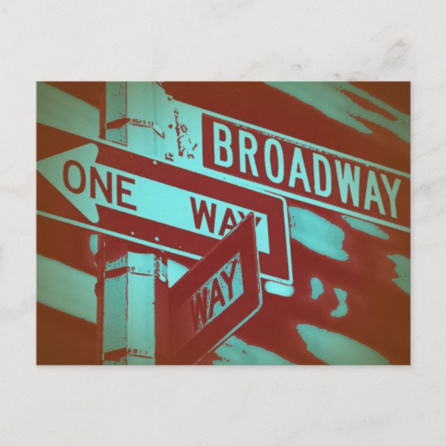 Broadway Sign Postcard (Front)