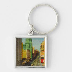 Broadway Street in Los Angeles, CA Key Ring