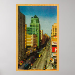Broadway Street in Los Angeles, CA Poster