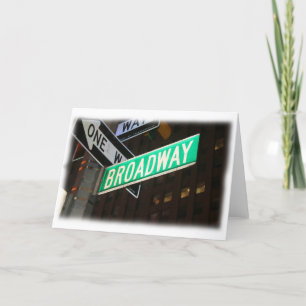 Broadway Street Sign Card