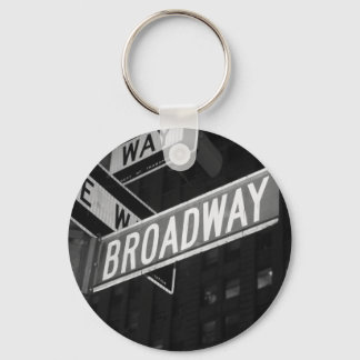 Broadway Street Sign Key Ring