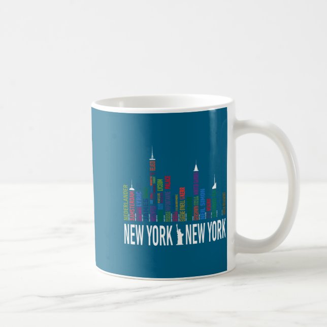 Broadway Theaters New York Skyline  Coffee Mug (Right)