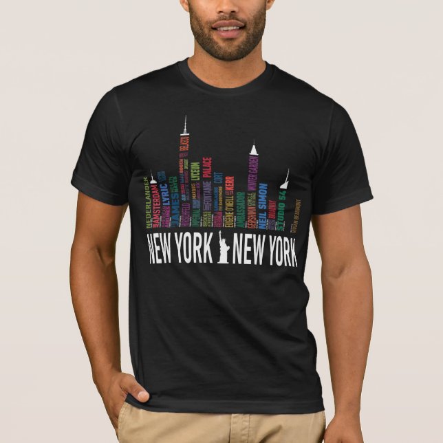 Broadway Theatres - New York Skyline T-Shirt (Front)