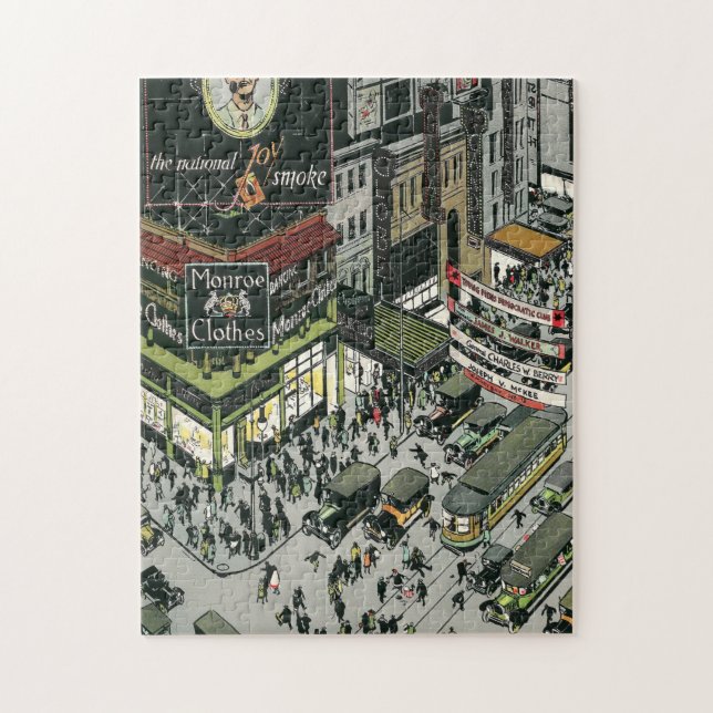 Broadway, Times Square, New York streets by night Jigsaw Puzzle (Vertical)
