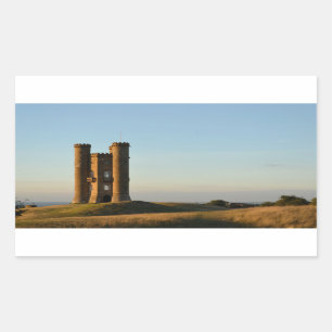 Broadway tower in the Cotswolds rectangle sticker