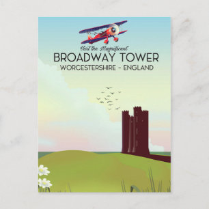 Broadway tower Worcestershire Travel poster Postcard