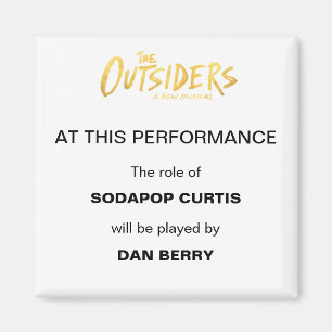 Broadway Understudy Announcement Magnet
