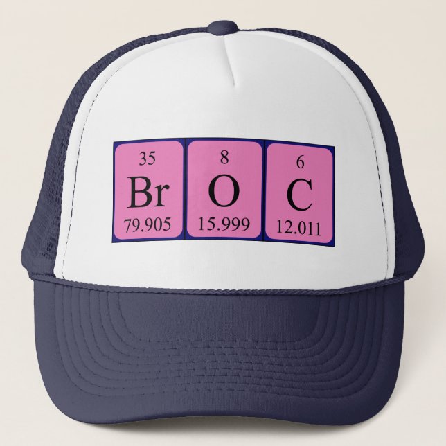 Broc periodic table name hat (Front)