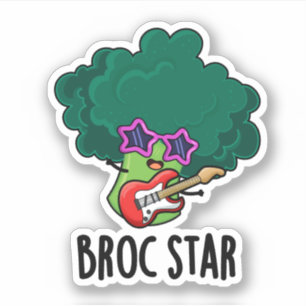 Broc Star Funny Brocolli Rock Star Pun