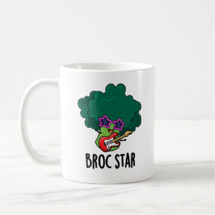 Broc Star Funny Brocolli Rock Star Pun  Coffee Mug