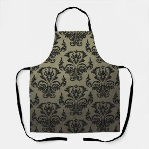 Brocade pattern apron