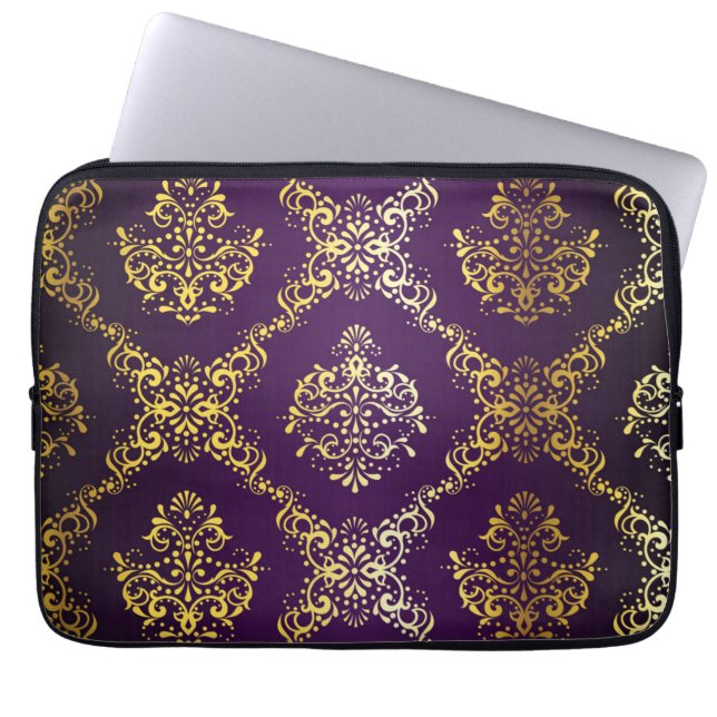 Brocade pattern laptop sleeve (Front)