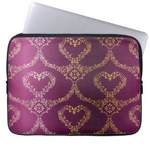 Brocade pattern laptop sleeve