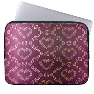 Brocade pattern laptop sleeve